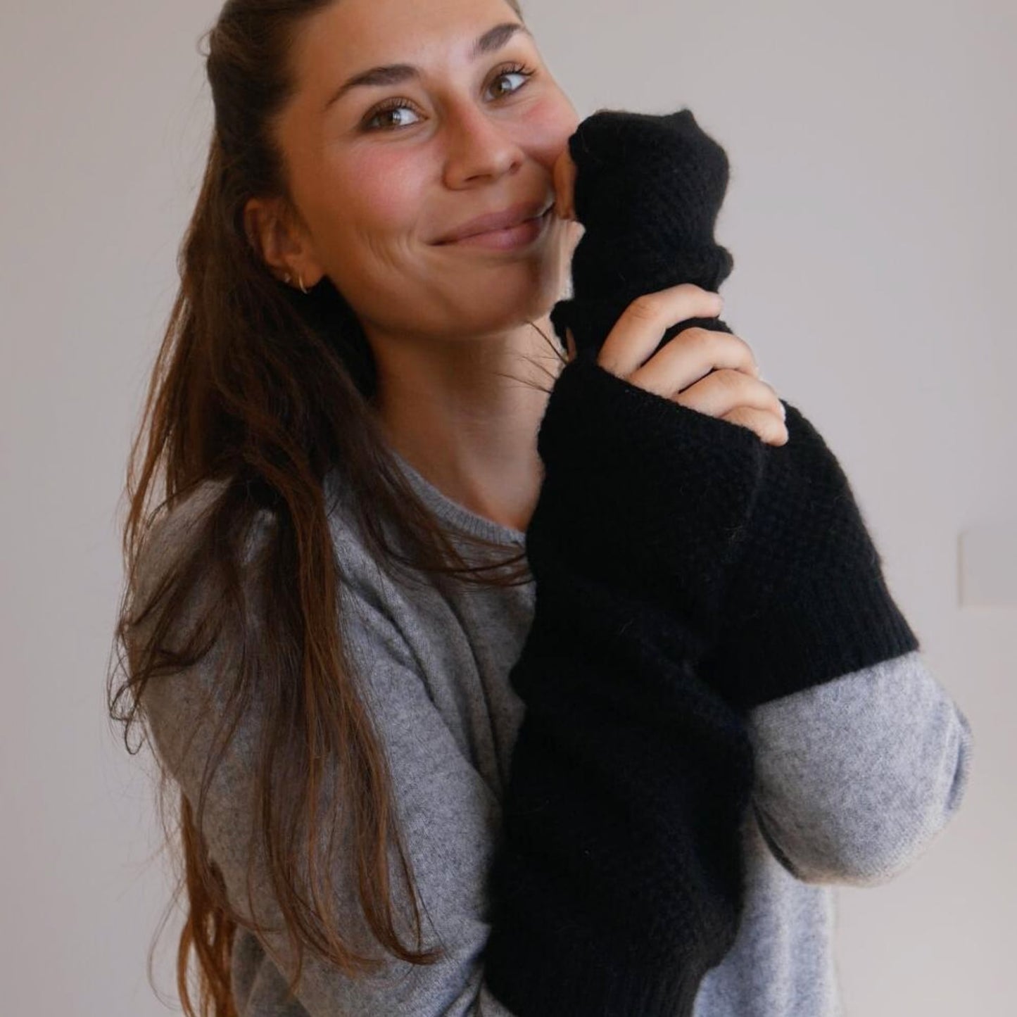 Fingerlose Handschuhe aus Kaschmir